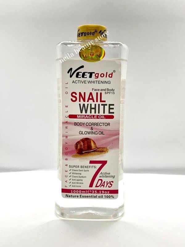 Veetgold snail white body corrector glowing oil 1000ml