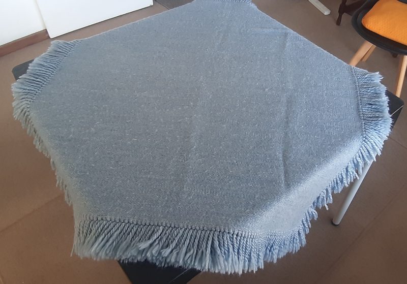 Blue Mohair tablecloth in excellent condition