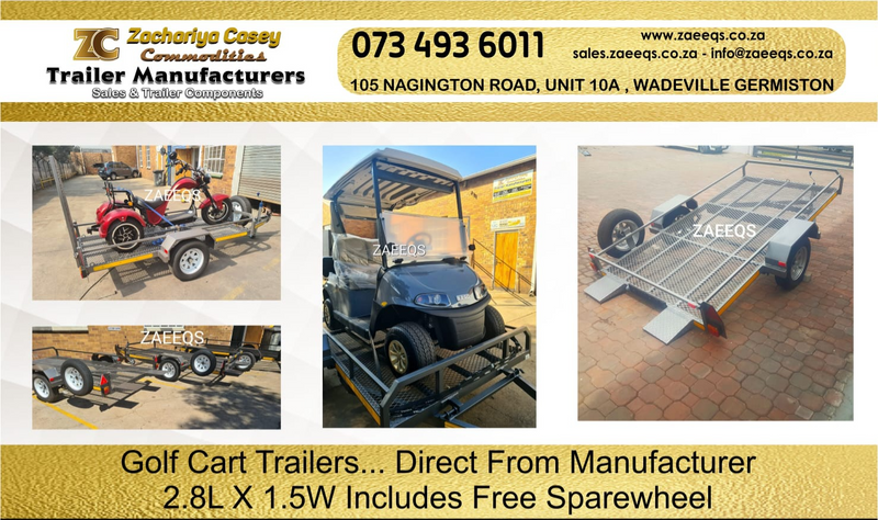 Golf Cart Trailers Brand New...End of Season Sale! Direct From Manufacturer.. Free Sparewheel