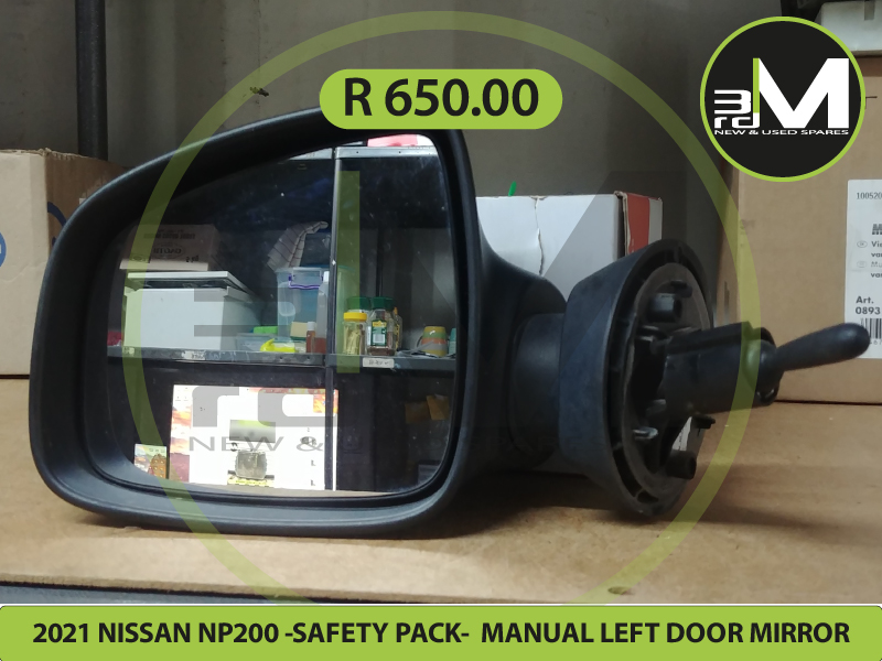 2021 NISSAN NP200 SAFETY PACK MANUAL LEFT DOOR MIRROR R650 MV0680