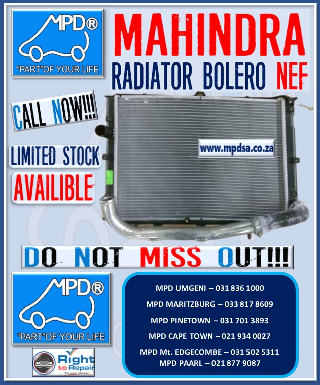 Mahindra Bolero and Scorpio 2.5 Radiator