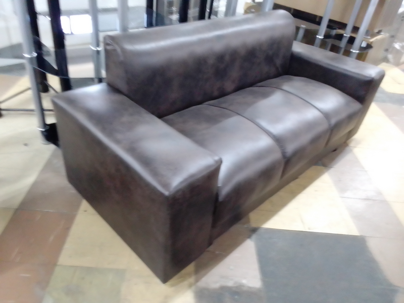 Brown 3 seater couch