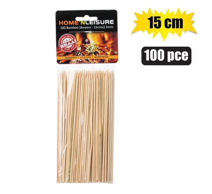 Bamboo Skewers 15cm x 2.5mm 100pce