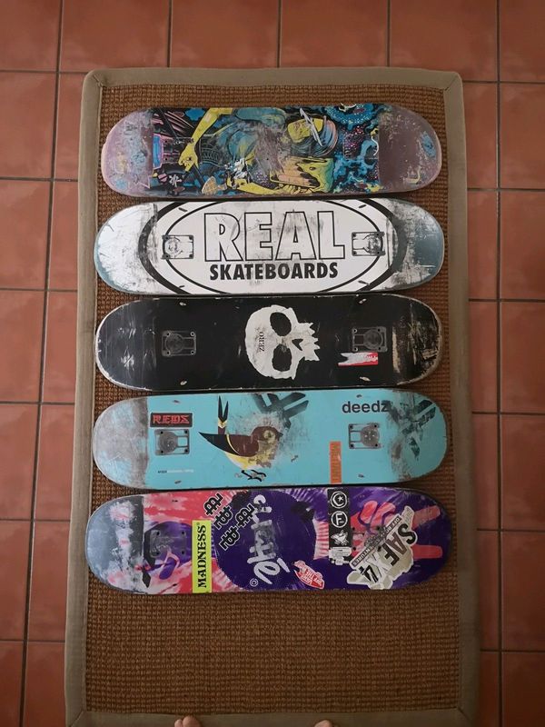 6 x 8 25 skateboard decks all very