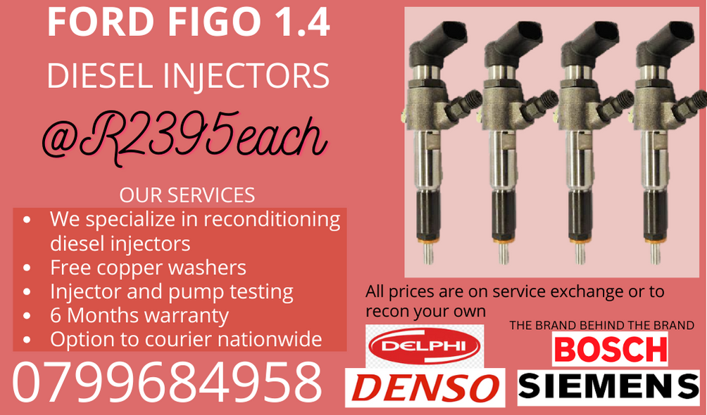 FORD FIGO 1.4 DIESEL INJECTORS/ WE RECON AND SELL ON EXCHANGE ...