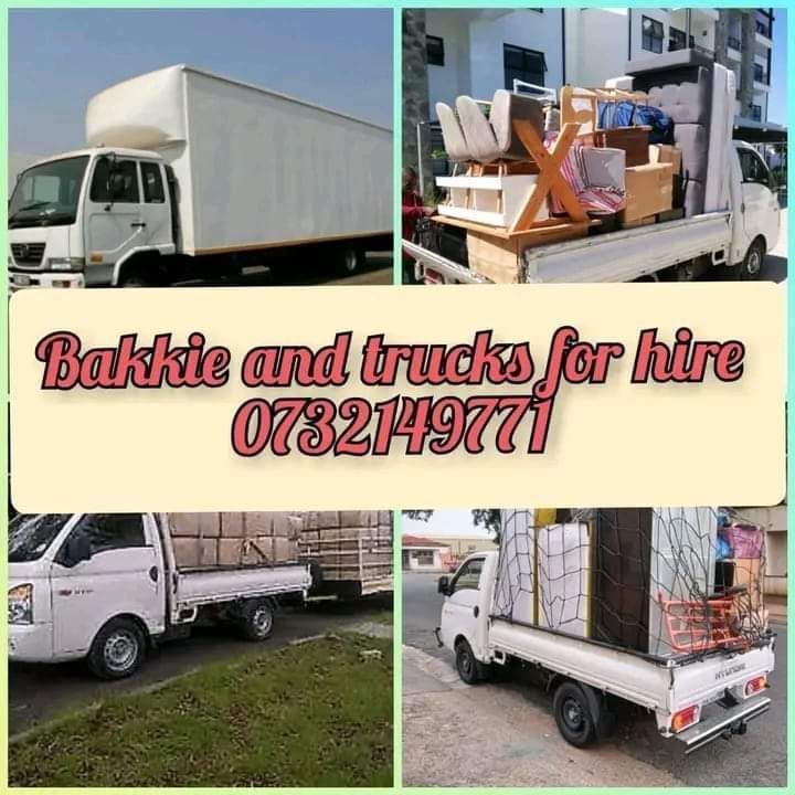 BAKKIE AND TRUCKS FOR HIRE