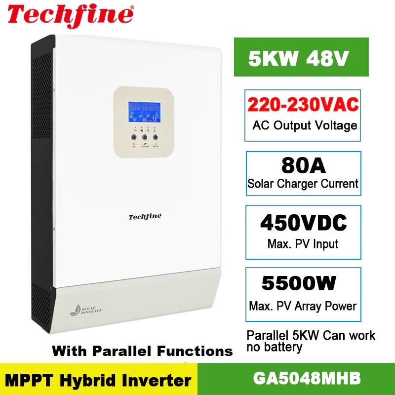 Techfine Solar Hybrid Inverter Parallel GA5048MHB MPPT Pure Sine Wave Parallel Built-in 80A Charge C