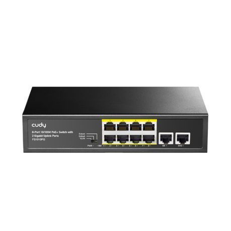 Cudy 10 Port POE Switch with 8 Ethernet and 2 Gigabit Ports