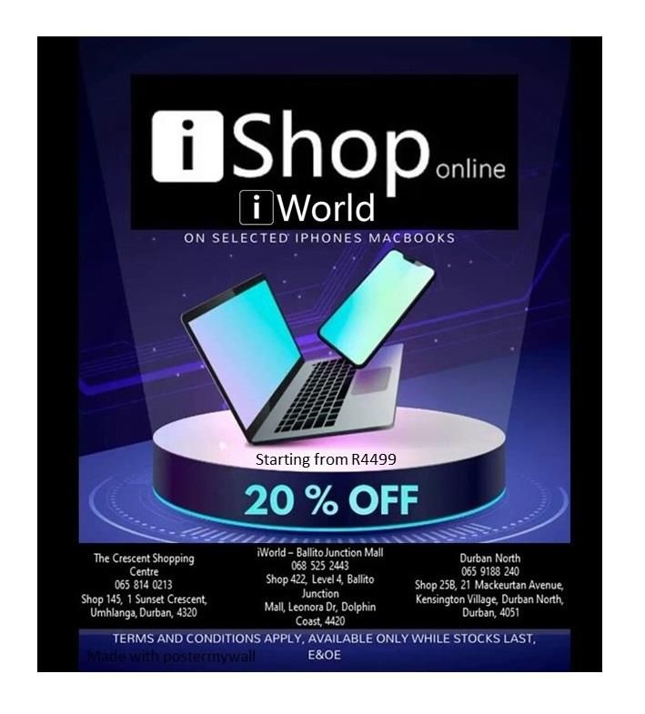 20% OFF selected MacBooks and iPhones - Stocks are Limited