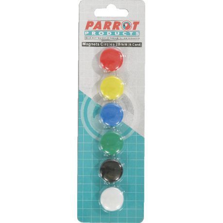 Parrot 20mm Circle Magnets (Pack of 6)