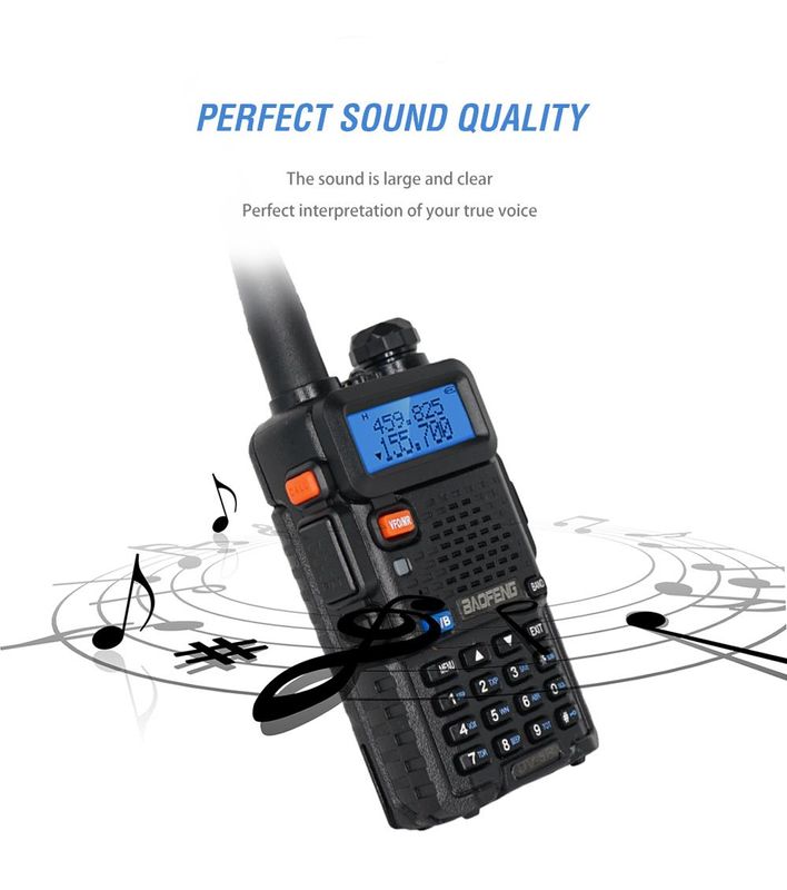 8W Dual Band Vhf Uhf Hands uv-5r Walkie Talkie Best Range 5-8km