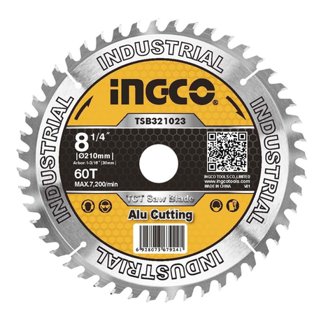 Ingco - TCT Saw Blade for Aluminum (210 x 60T ) (16/25.4)