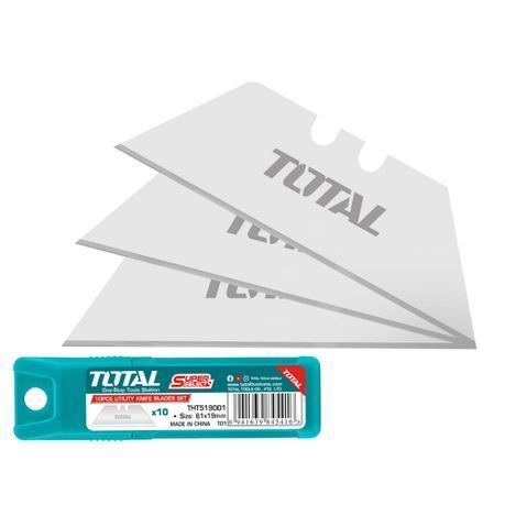 Total Tools - Utility Knife Blades 61x19mm - 10 Pieces