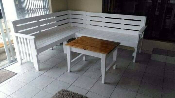 LSHAPED BENCHES,TABLES AND CHAIRS SETS