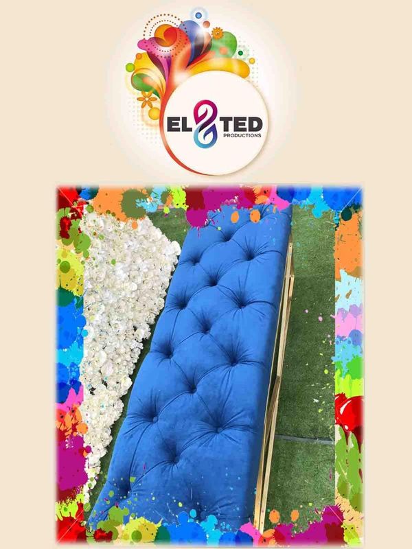 3 Seater Couches, occasional chairs and Velvet Buttoned Ottomans for sale