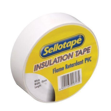 Sellotape Insulation Tape 18mm x 20m White