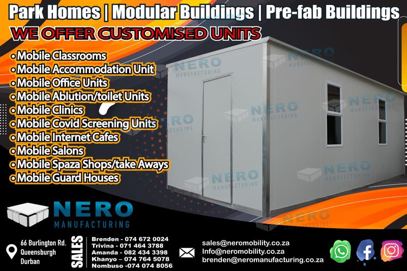 park home / modular buildings / mobile offices / pre-fab classrooms / parkhomes
