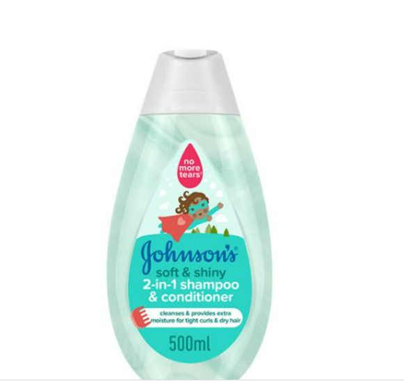 Nearly New Johnson s Soft and Shiny 2in1 Shampoo and Conditioner - 2 x 500ml -