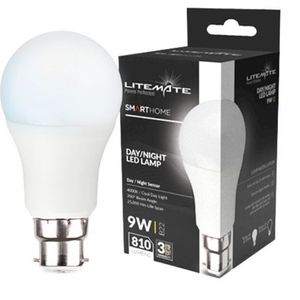 Litemate-  Day/night Time Sensor Led Light Bulb - (9w)