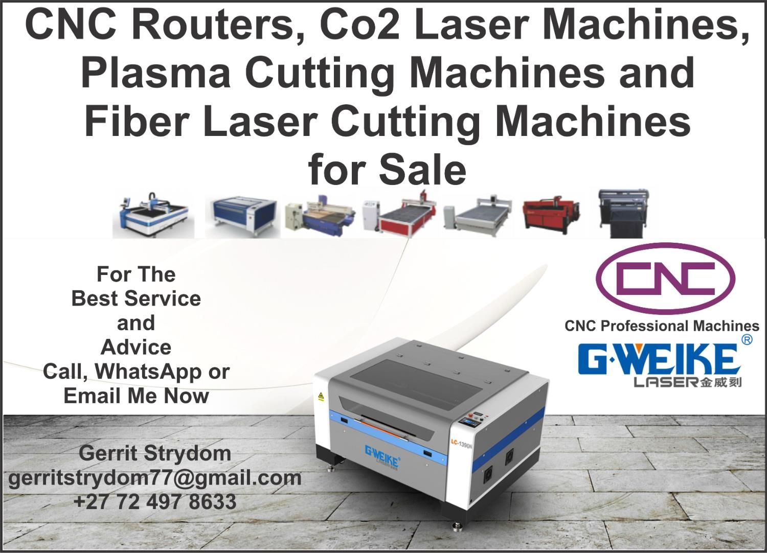 CNC Laser Cutting Machines, Router Cutting Machines, Plasma Cutting