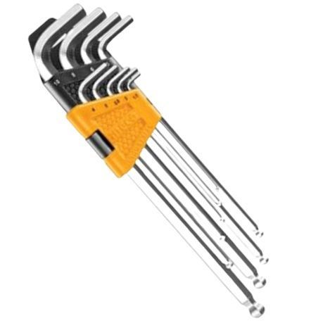 Ingco - Ball Point Hex Key - Extra Long Arm (9 Pieces)