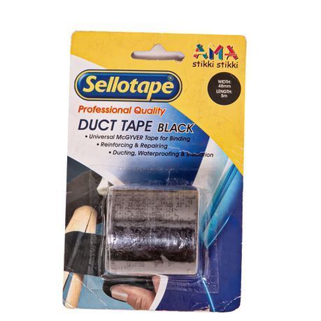 Sellotape Duct Tape Black 48mm x 5m