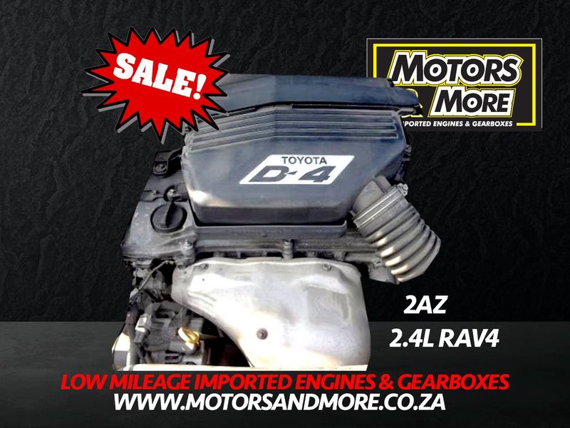 Toyota Rav 2AZ 2.4 Engine For Sale - No Trade in Needed