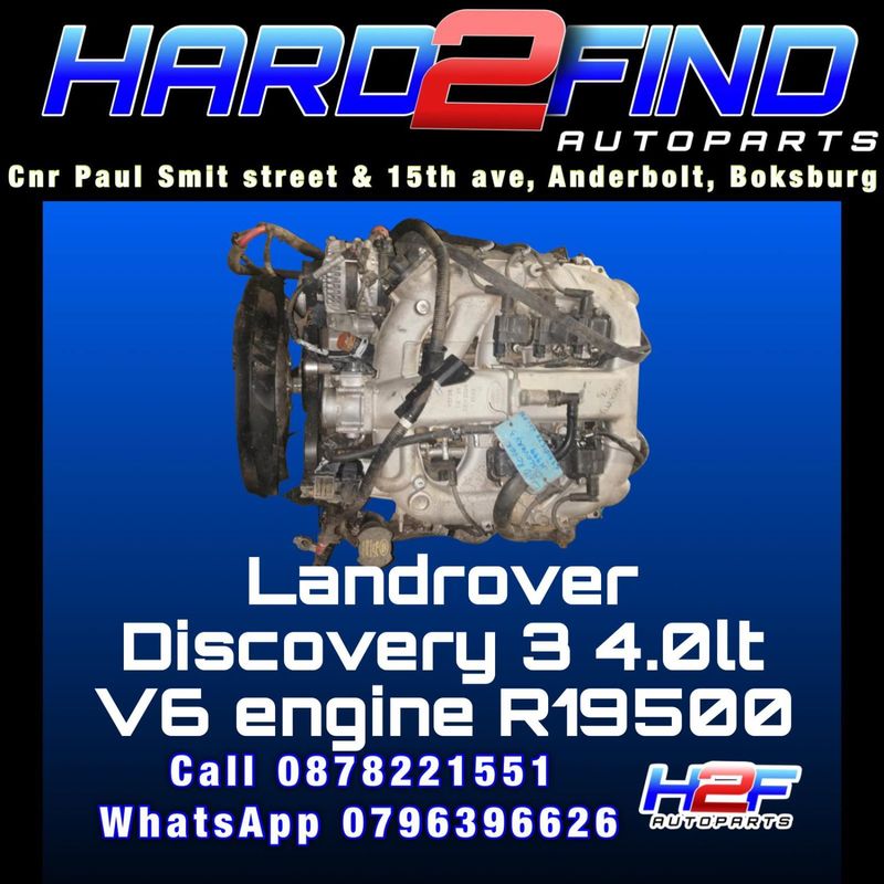 LANDROVER DISCOVERY 3 4.0LT V6 COMPLETE ENGINE