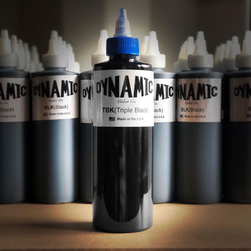 Black Tattoo Ink 1oz - Best by Dynamic Color (BLK) USA Import
