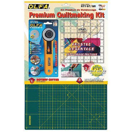OLFA Quilting Kit with Rotary Cutter&amp; Rule &amp;  Mat