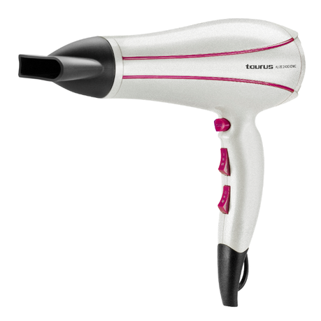 Taurus Hair Dryer DC Motor Plastic White 2 Speed 2400W &#34;Alize 2400 Ionic&#34;