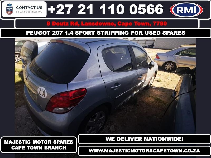 Peugeot 207 2011 1.4 Manual Sport stripping for used spares