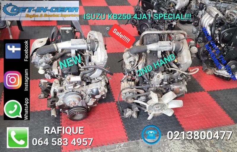!!!SALE!!! Isuzu KB250 NEW and 2ND HAND LOW MILEAGE IMPORT Engine - GET IN GEAR