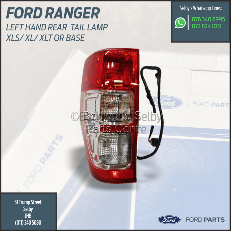 New Genuine Ford Ranger Rear Tail Lamp -Light Xls, Xl,Xlt Or Base Left Hand LH