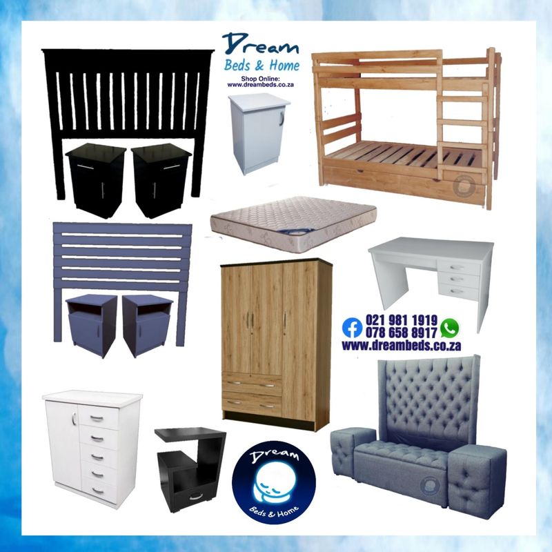 ON SALE - Wardrobes, Drawers, Headboards, Pedestals, Beds, Bunks and Mattresses - Brand New!