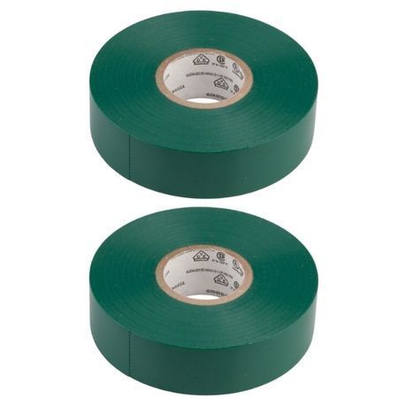 Scotch - Vinyl Electrical Tape 3m Flame Retardant - Green (Pack of 2)