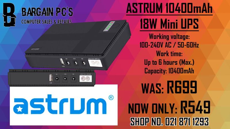 [BRAND NEW] ASTRUM 10400mAh Mini UPS!!!