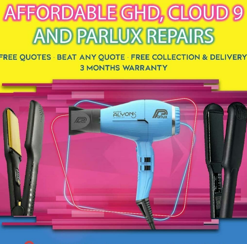We Repair Broken or Faulty Hair Irons and Dryers - Phoenix - Free Collection and Delivery