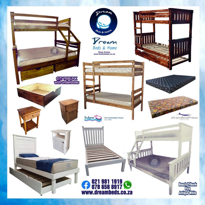 Bunk Beds, Storage Bases, Headboards, Bedroom Furniture and Mattresses - FACTORY PRICES DIRECT