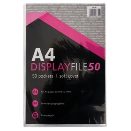 Source Direct - A4 Display File Soft Cover - 50 Pockets