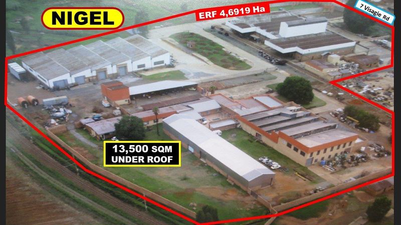 1.35 Ha INDUSTRIAL FACTORIES IN PRETORIUSSTAD NIGEL (&#64; R 799/SQM)