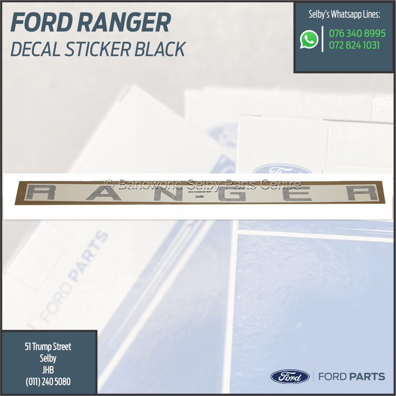 New Genuine Ford Ranger Decal - Sticker Black