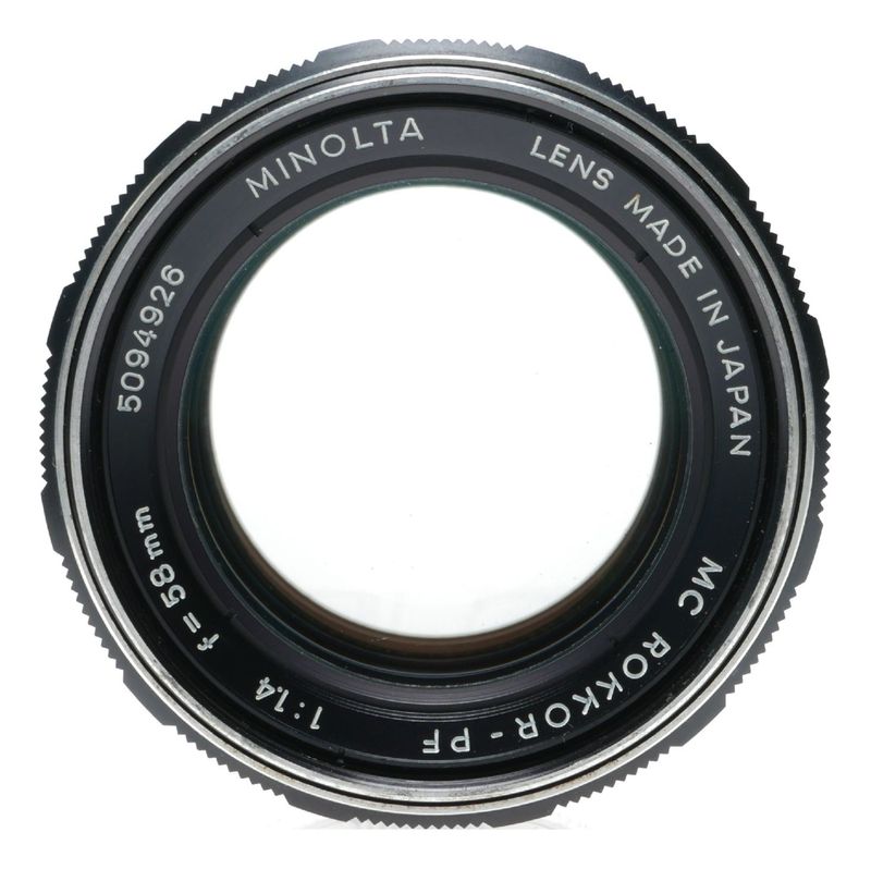 Minolta MC Rokkor PF Prime Fast Lens 1:1.4 f&#61;58mm for SLR Camera