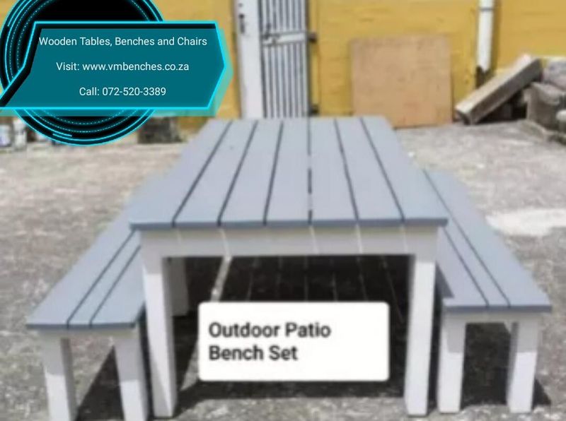 QUALITY PATIO BENCHES and TABLE.. website: www.vmbenches.co.za