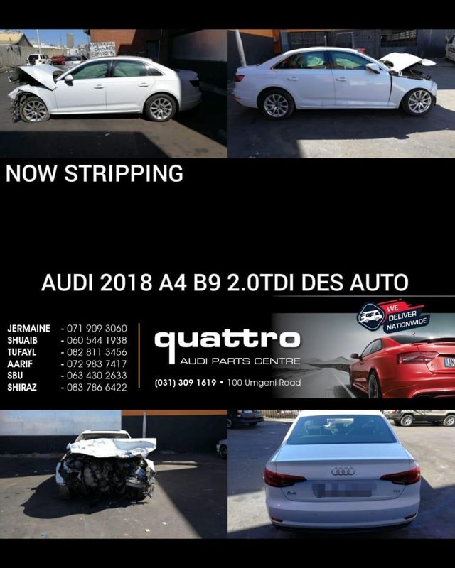 AUDI A4 B9 2.0 TDI AUTO STRIPPING FOR SPARES