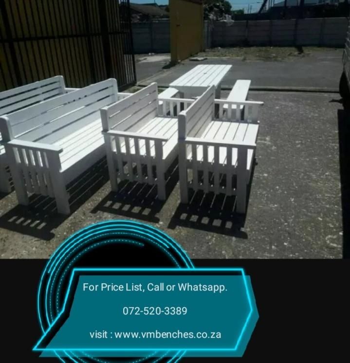 WOODEN PATIO BENCHES