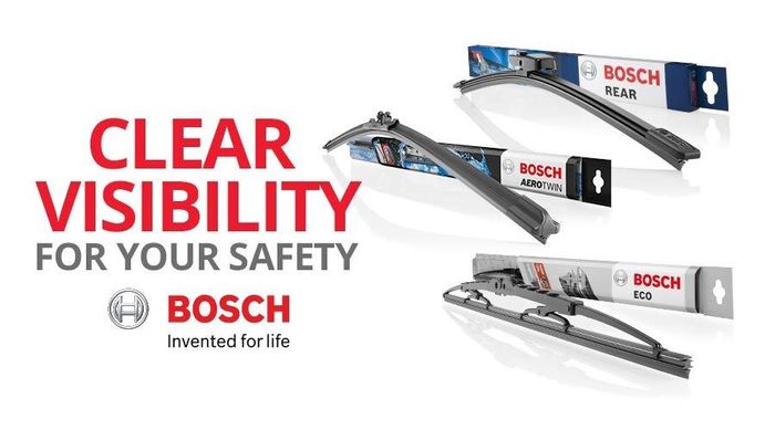 Maintain clear vision with Bosch AeroTwin wipers