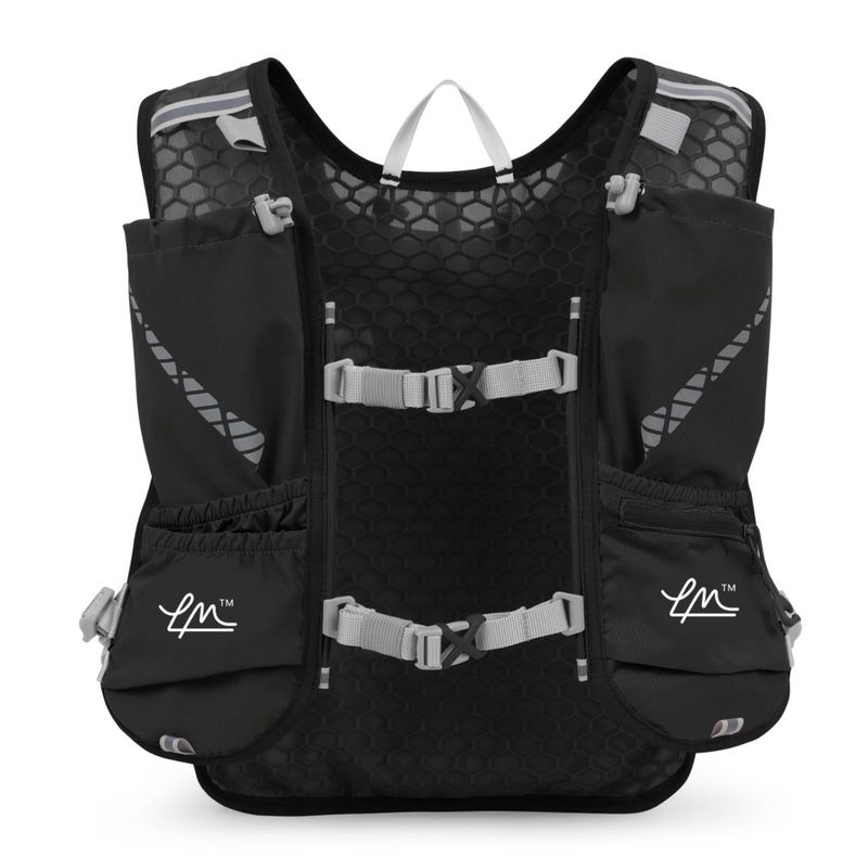 Waterproof 5L running Pack with1.5L bladder and 2*250ml soft flasks