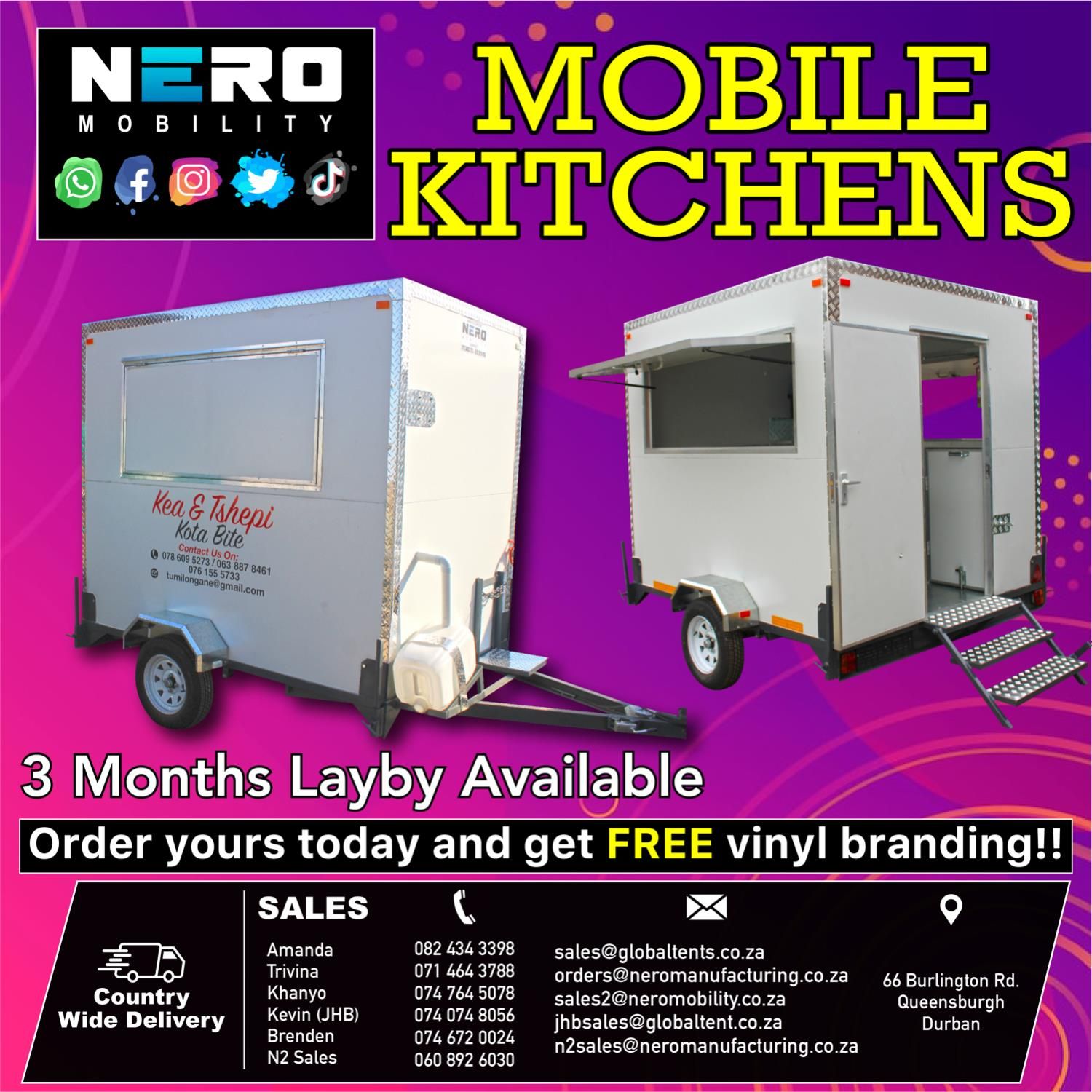 Food Carts, Mobile Kitchens, Food Trailers Bloemfontein Gumtree