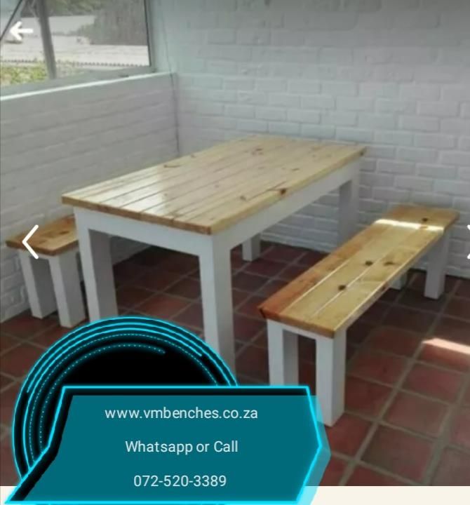 WOODEN BENCHES and TABLES SETS